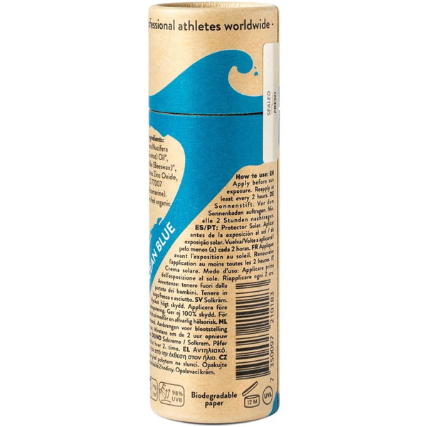 2026 Suntribe Orgánico Mineral Zinc Protector Solar En Barra SPF 50 STZS - Ocean Azul